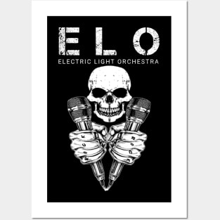 Elo - vintage skull Posters and Art